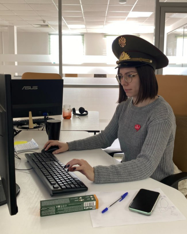 За работой